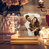 Personalized Mens Valentines Gifts | Custom Photo Acrylic Plaque Led Night Light